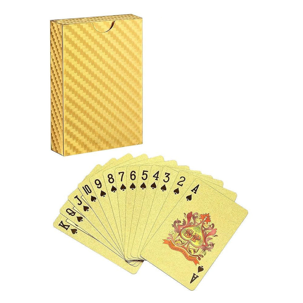 Gold Playing Cards - Premium Plastic, Gold Silver Black, Entertainment Deck