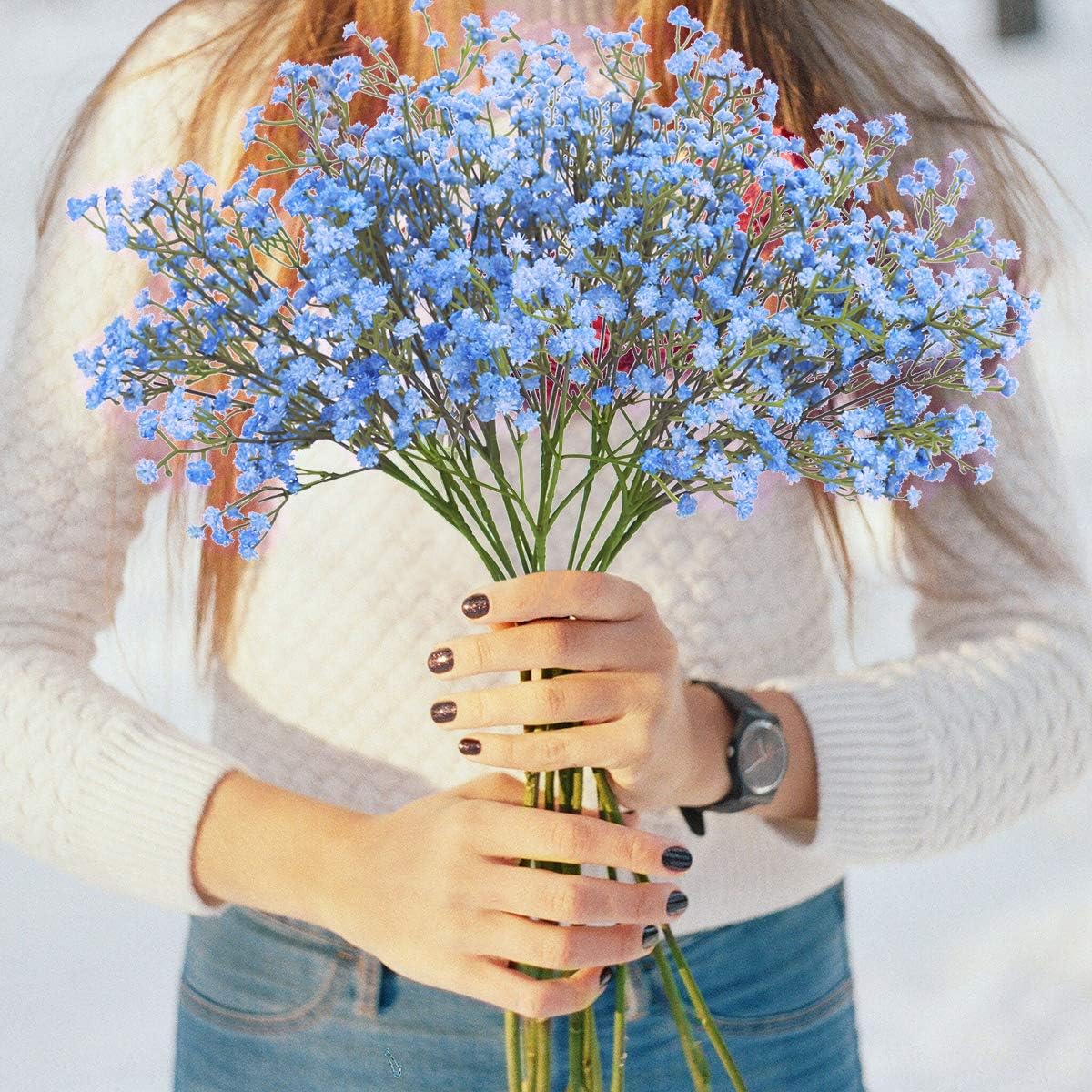 Artificial Baby’s Breath Flowers, 50 cm (19.7 Inches) Fake Gypsophila Bouquets, Realistic Silk Floral Stems for Wedding, Home, Office & Event Decorations
