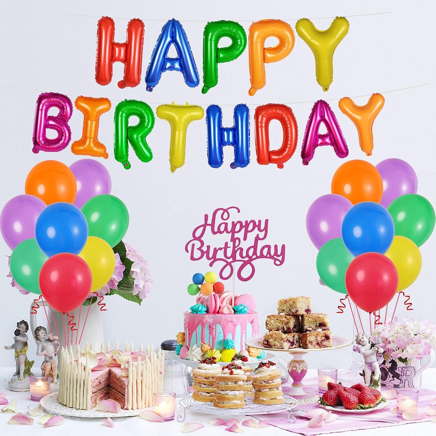 Happy Birthday Balloon – Large Colorful Foil Balloon for Party Decorations – Vibrant & Durable Helium-Compatible Balloon – Perfect for Birthday Celebrations & Events