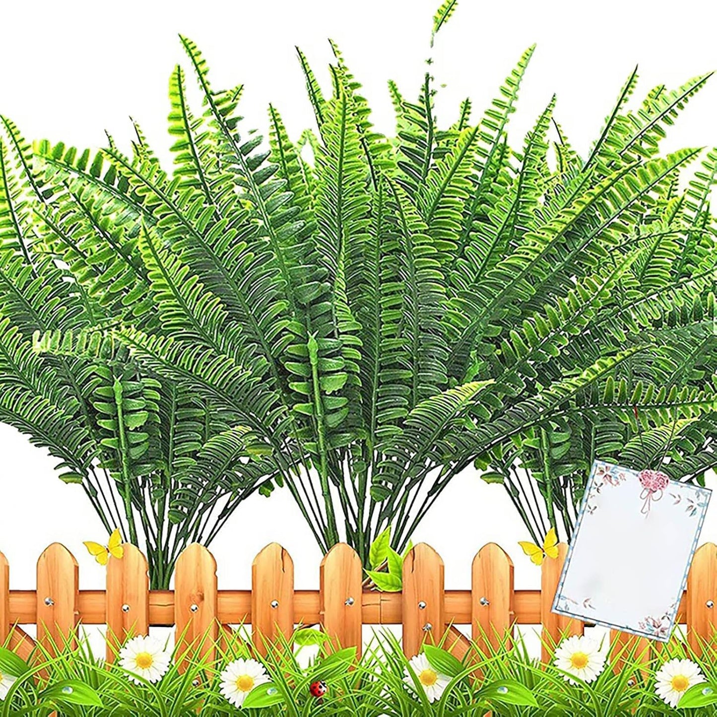Artificial Seven Forks Plastic Persian Grass Greenery Shrubs Realistic Fake Persian Grass for Home Décor Wedding Arrangements Centerpieces and Floral Displays Lifelike Faux Greenery with Sturdy Stems and Vibrant Color