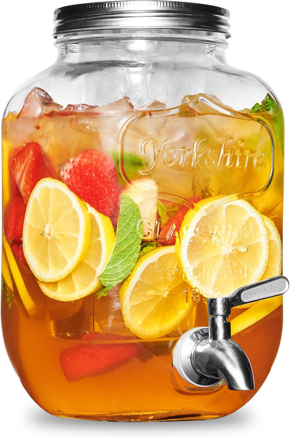 Portable Beverage Mason Jar - Convenient and Stylish Drinkware - Ideal for Water, Juice, Iced Tea, and More - Perfect for On-the-Go, with a Secure Lid and Handle for Easy Carrying and Refreshing Sips Anywhere