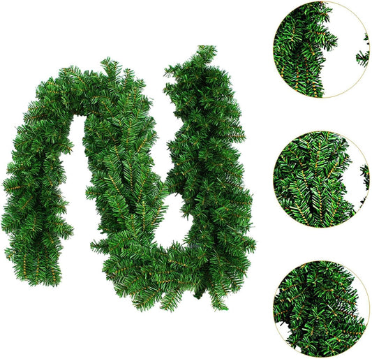 Artificial Greenery Christmas Garland – Lush Holiday Decoration for Mantel, Staircase, and Doorway – Realistic Pine Garland for Indoor & Outdoor Festive Décor
