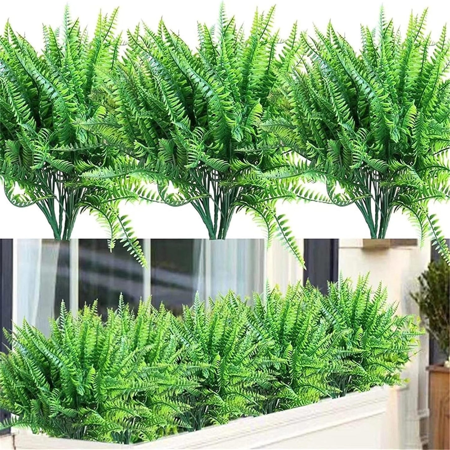 Artificial Seven Forks Plastic Persian Grass Greenery Shrubs Realistic Fake Persian Grass for Home Décor Wedding Arrangements Centerpieces and Floral Displays Lifelike Faux Greenery with Sturdy Stems and Vibrant Color