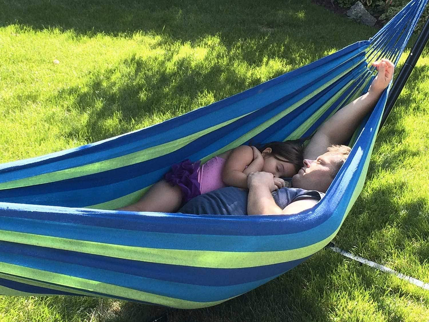 Durable cotton canvas hammock with tree straps – strong and comfortable design for outdoor and indoor relaxation, breathable fabric for ultimate comfort, easy to set up, perfect for camping, backyard, patio, or travel.