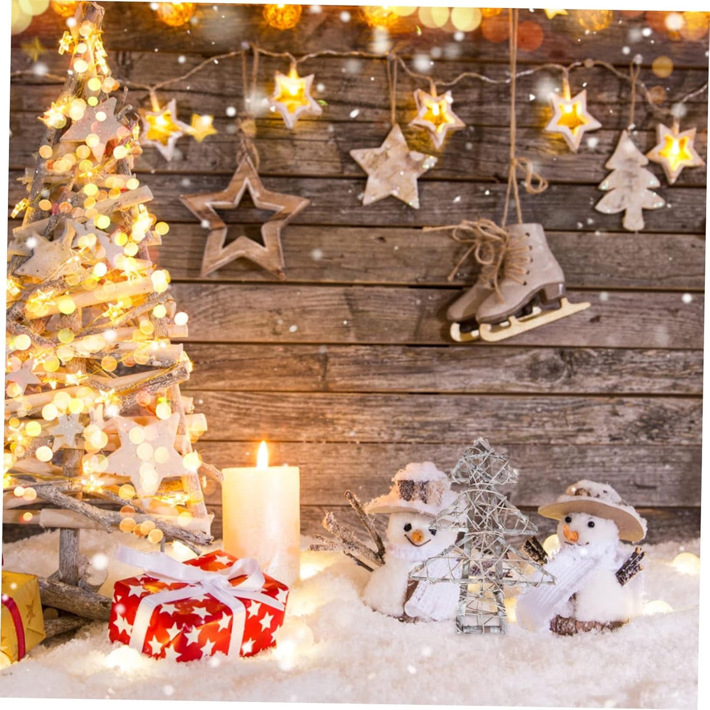 Winter Tidings Pre-Lit Christmas Tree 49 cm Festive Tabletop Decoration with Warm LED Lights, Snow-Dusted Finish, and Sturdy Base for Holiday Home Décor