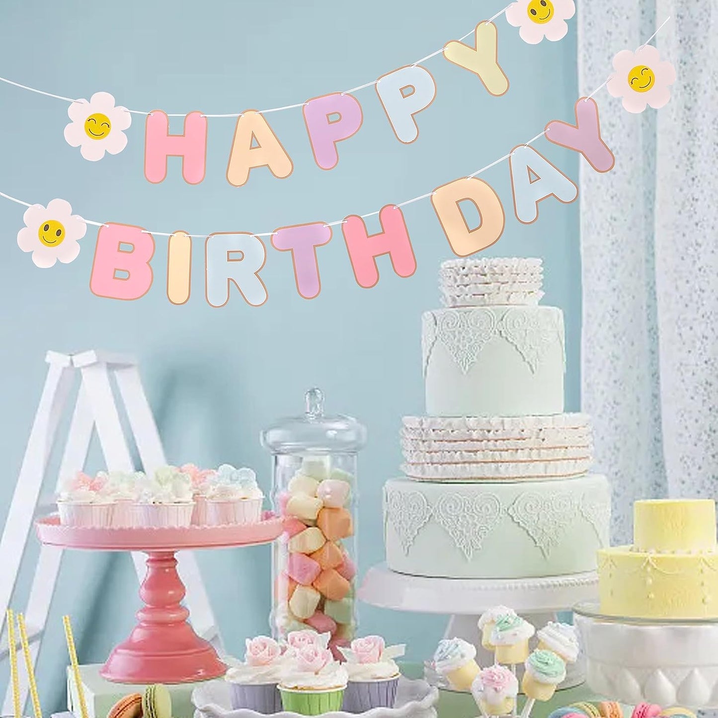 Happy Birthday Banner - Stylish and Reusable Party Decoration for Birthday Celebrations - Durable, Easy to Hang, and Perfect for Indoor and Outdoor Decor - Ideal for Kids and Adults