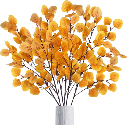 Colorful apple leaf (yellow) – vibrant and realistic decorative foliage, perfect for floral arrangements, home décor, and seasonal displays, adds a warm and natural touch to vases, wreaths, and centerpieces.
