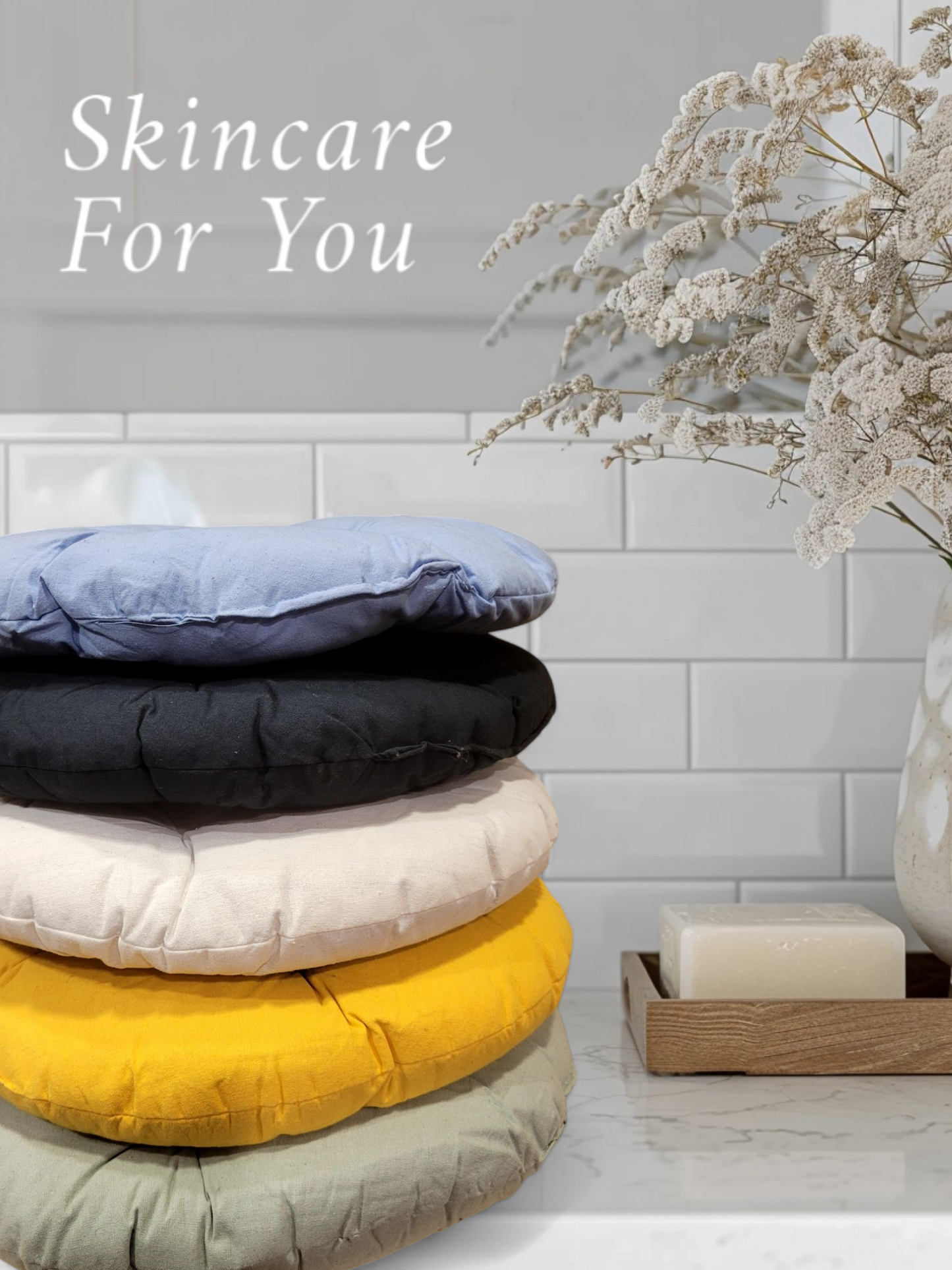 Solid Circular Chair Pad 40x5cm - Comfortable Cotton Cushion for Stylish and Supportive Seating