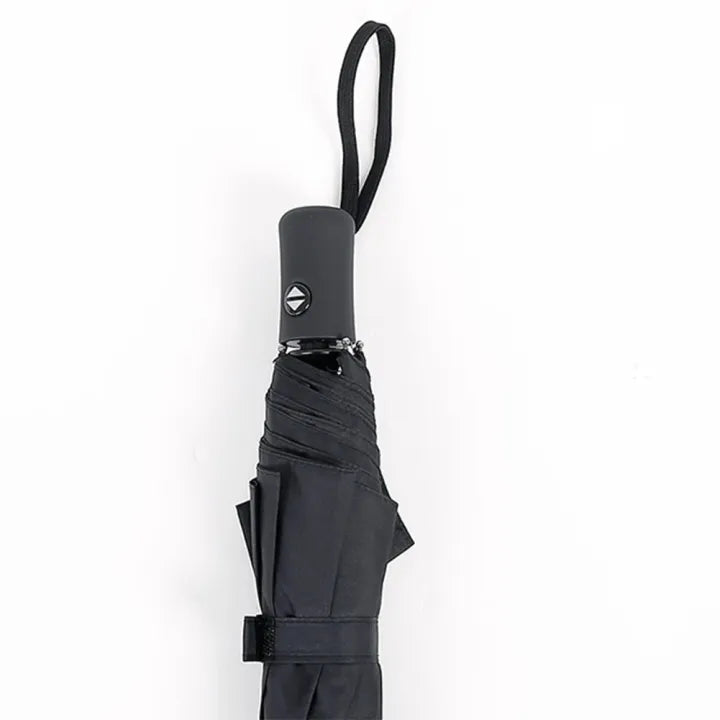 Travel windproof black umbrella – compact and durable design, perfect for protection against rain and wind, features a strong, wind-resistant frame, easy to fold and store, ideal for travel, daily use, and outdoor activities.