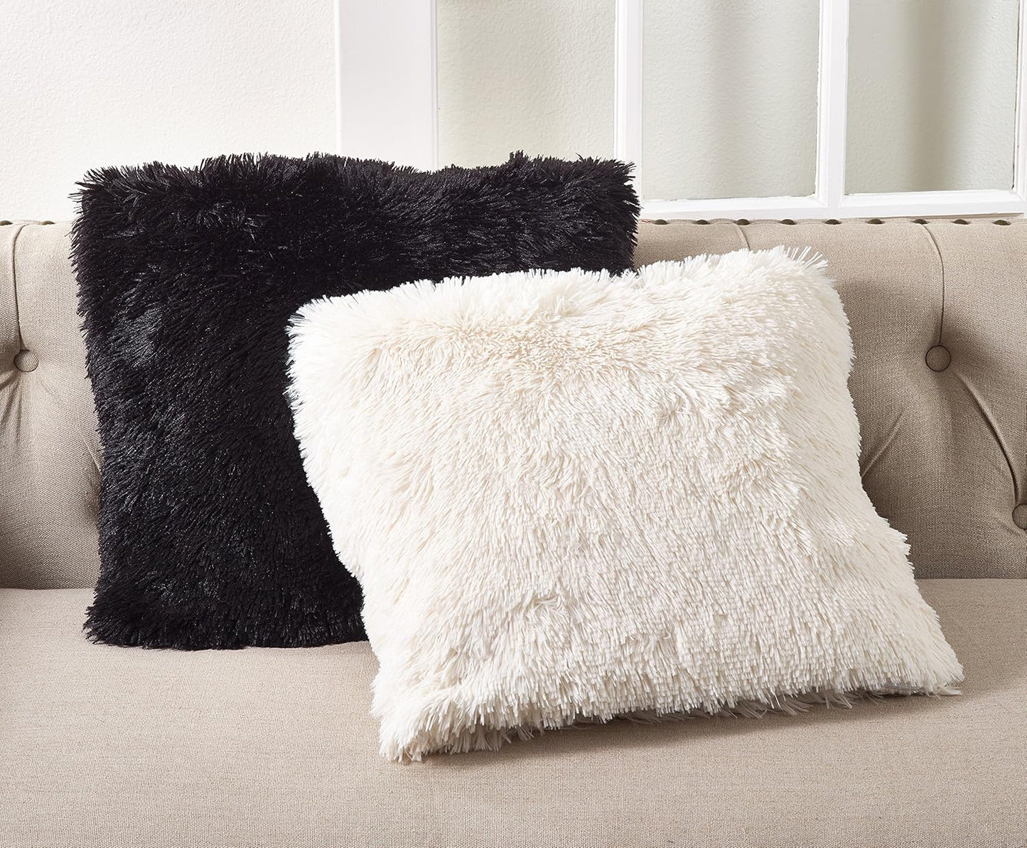 Real wool cushion 40×40cm – one-sided genuine wool with soft insert, warm, breathable, and ultra-comfortable, perfect for sofas, chairs, and home décor, adding a cozy and elegant touch to any space.