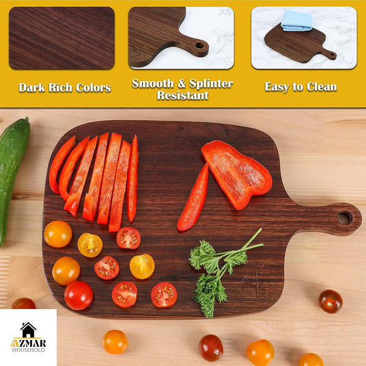 6-Inch Steak Board – Compact Wooden Serving Platter for Steak, BBQ, and Appetizers – Durable Cutting & Serving Tray with Juice Groove for Kitchen, Restaurant, and Grill Parties
