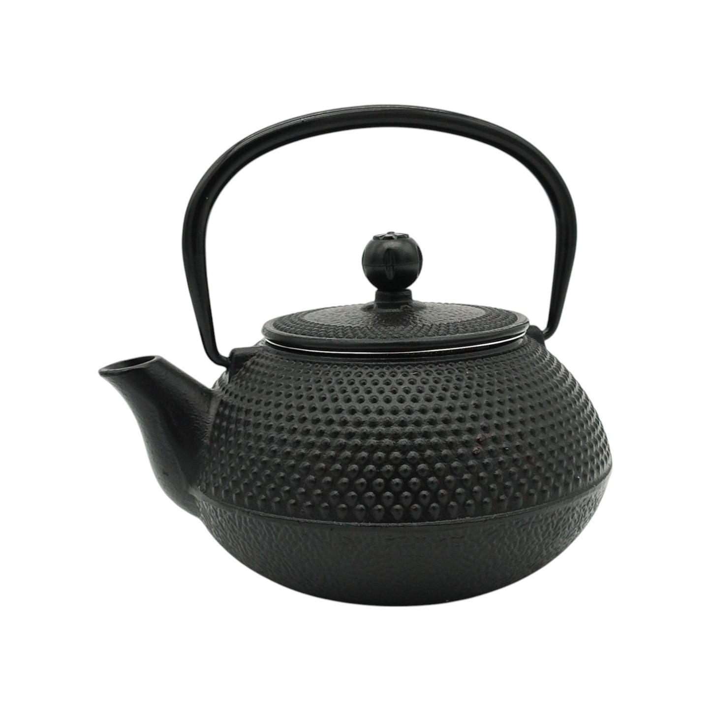 0.8L Black Japanese Tetsubin Hobnail Style Cast Iron Teapot - Elegant and Durable Tea Kettle - Perfect for Brewing Tea with Traditional Japanese Style and Exceptional Heat Retention
