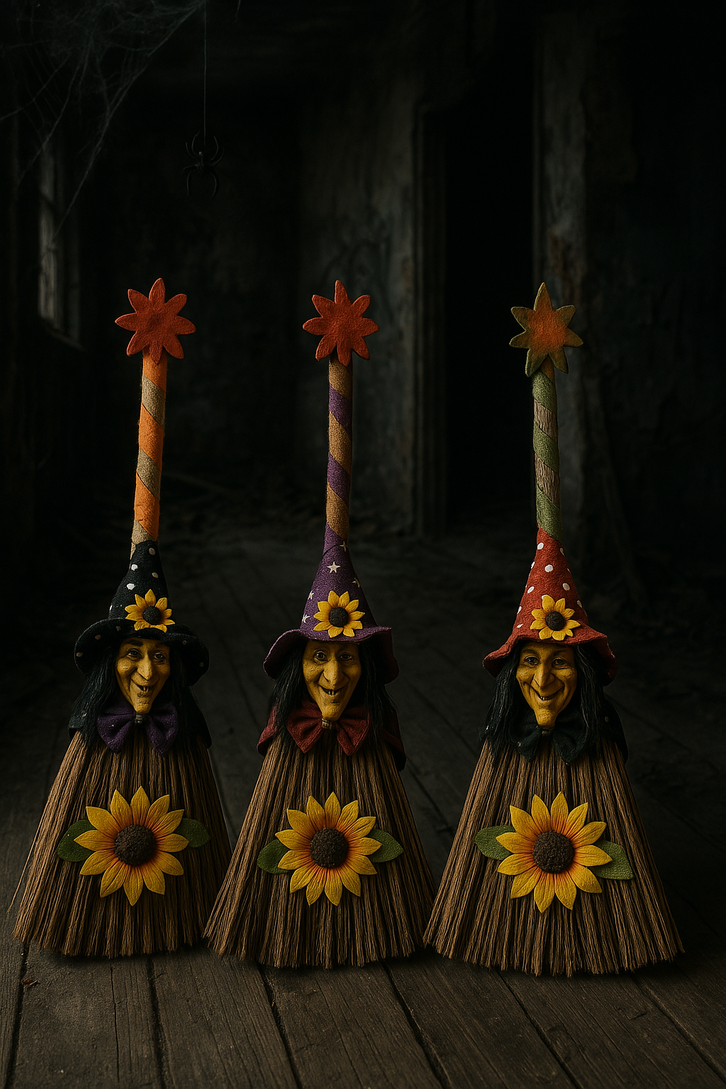 Witches Broom Halloween Decoration – Spooky Rustic Witch Broomstick – 90 cm Prop for Cosplay, Haunted House & Party Décor – Classic Halloween Accessory for Indoor & Outdoor Display