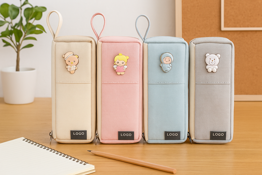 Simple students canvas pencil case with compartments – durable and lightweight, organized storage for pens, pencils, and school supplies, compact design, perfect for daily use, easy to carry and keep stationery organized.