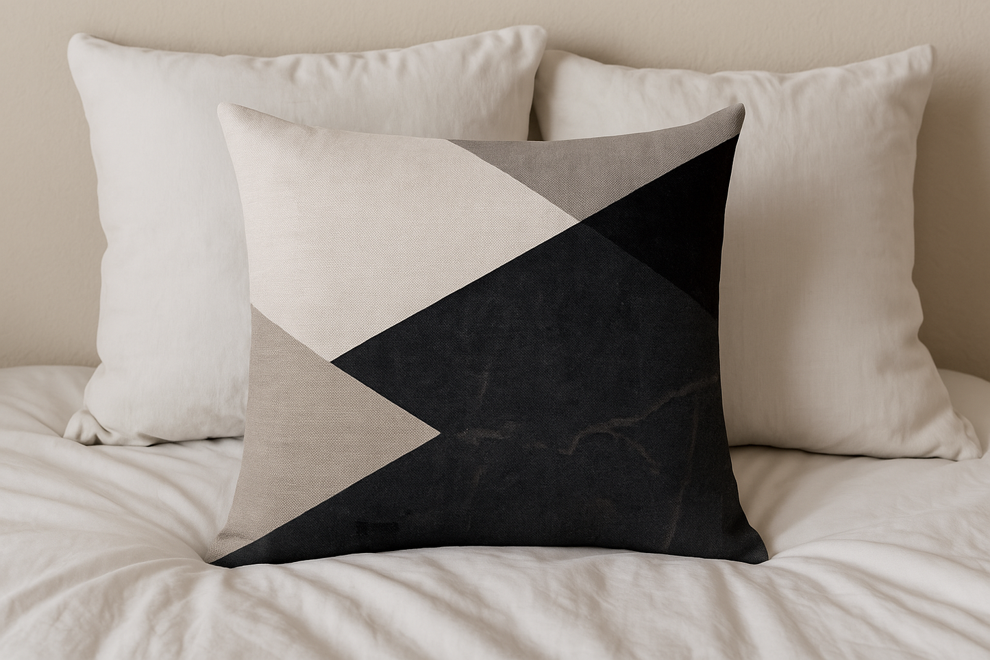 European Style Linen Geometric Print Cushion – Modern Decorative Throw Pillow for Sofa, Bed, and Chair – Stylish Home Décor Pillowcase for Living Room & Bedroom