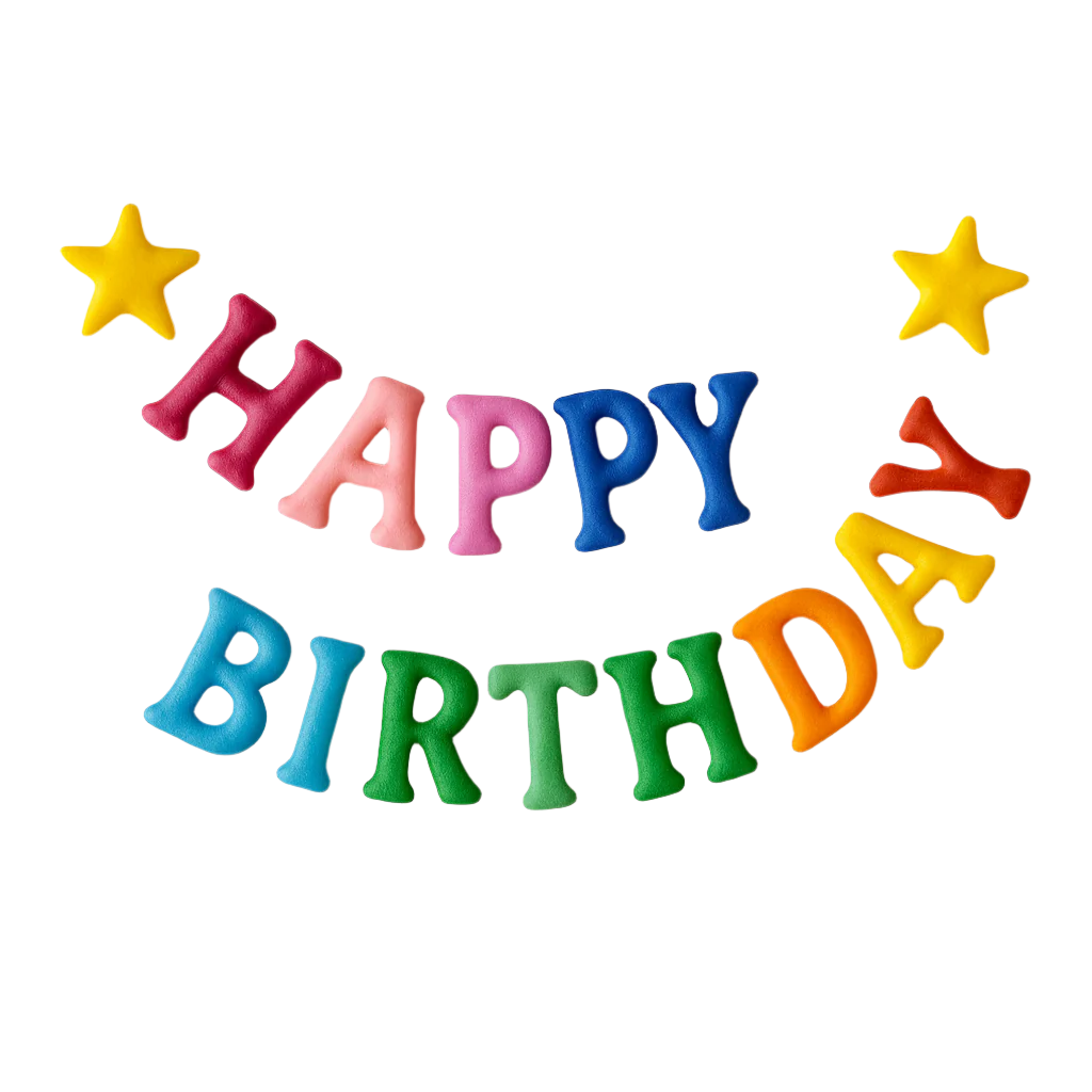 Felt Happy Birthday Banner - Durable and Reusable Fabric Banner for Birthday Party Decorations - Soft, High-Quality Felt Material - Perfect for Kids and Adults, Indoor and Outdoor Celebrations