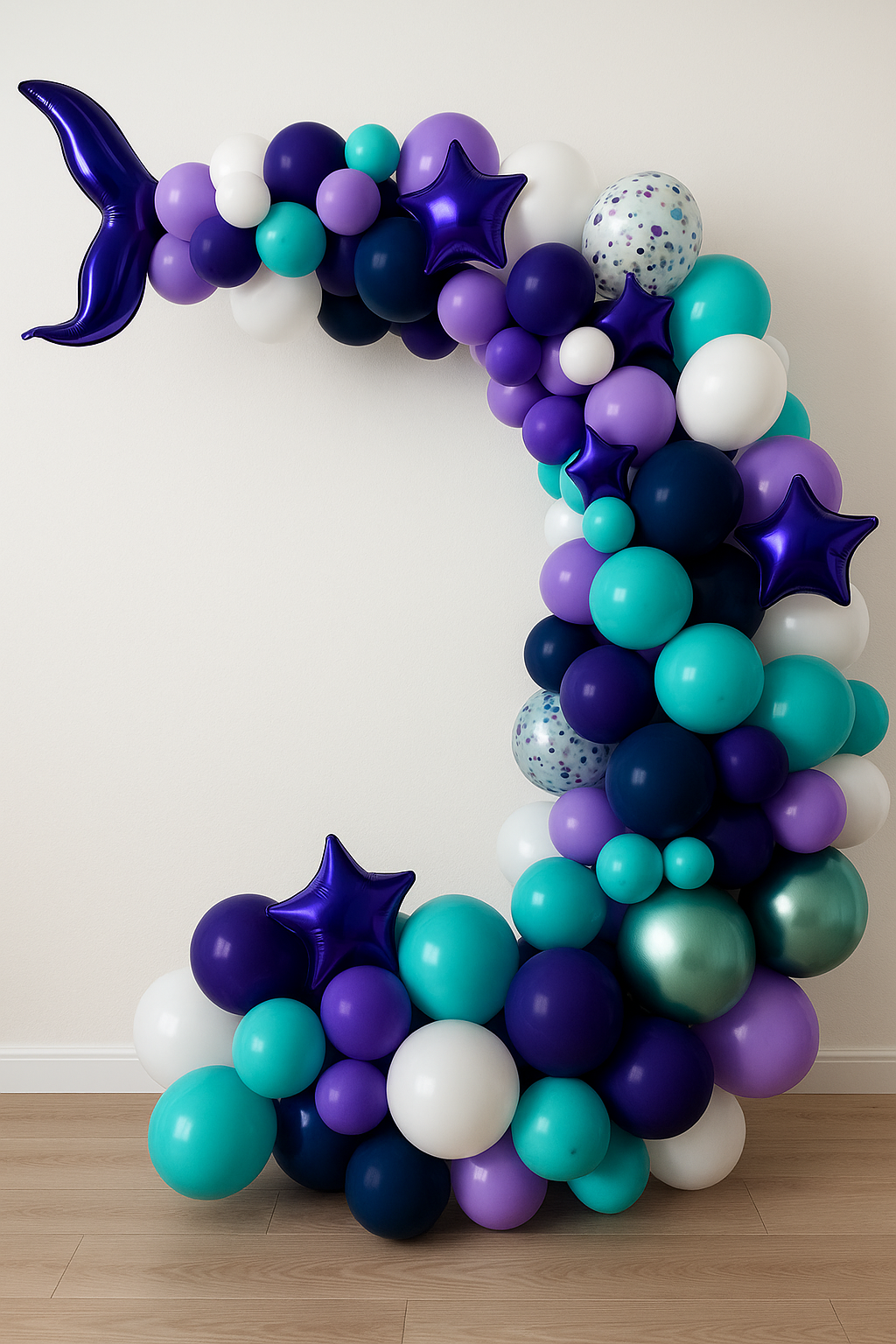 Mermaid Foil Balloon Set - Magical Under the Sea-Themed Party Balloons for Birthdays and Celebrations - Durable, Helium-Compatible, and Easy to Inflate - Perfect for Kids’ Parties and Decor