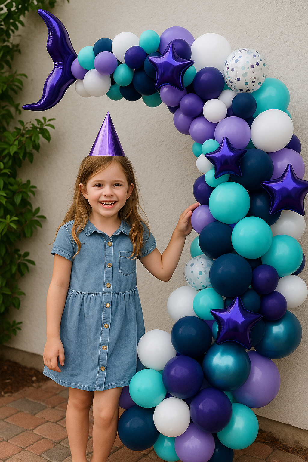 Mermaid Foil Balloon Set - Magical Under the Sea-Themed Party Balloons for Birthdays and Celebrations - Durable, Helium-Compatible, and Easy to Inflate - Perfect for Kids’ Parties and Decor
