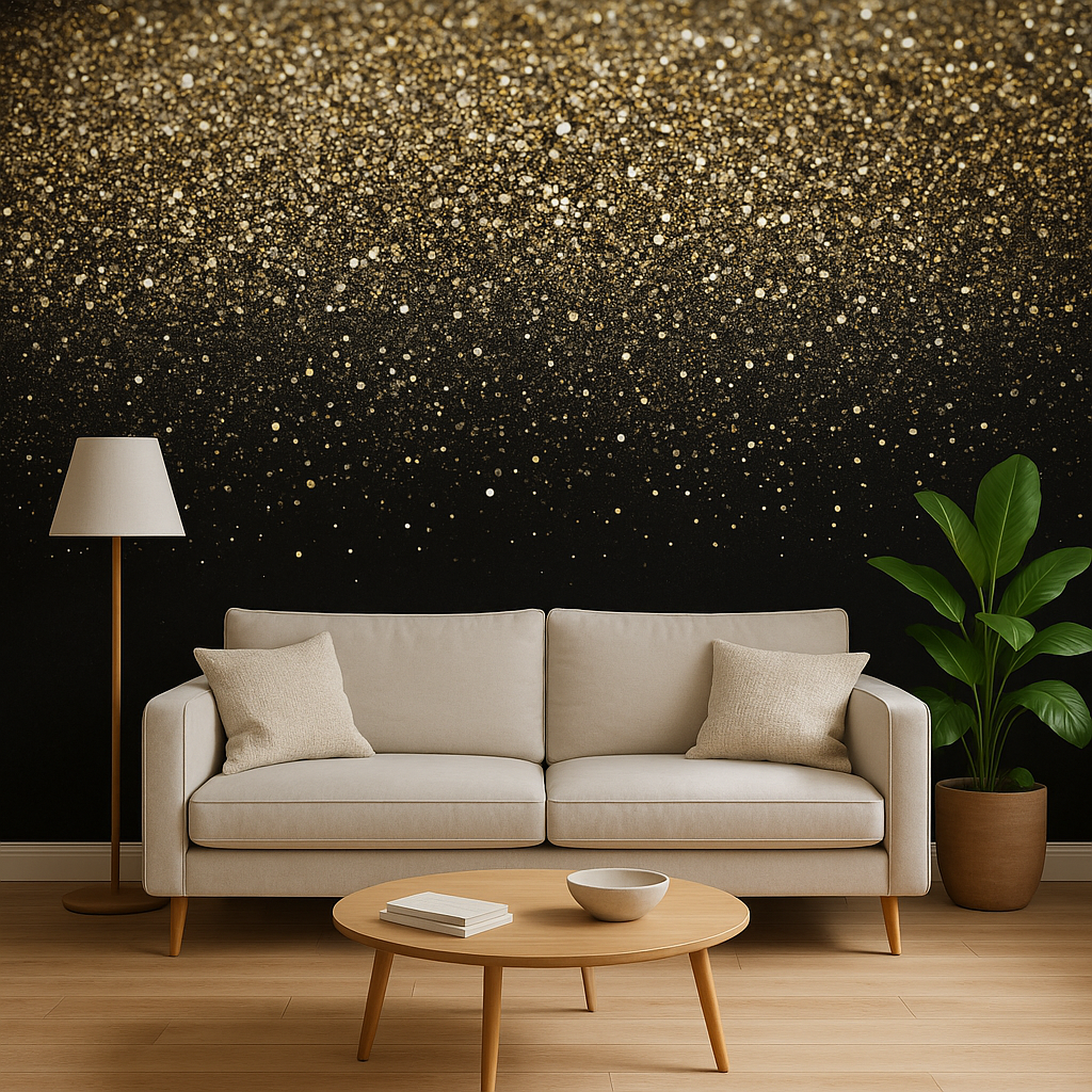 5×3ft Black and Gold Vinyl Backdrop - Elegant Photography Background for Parties, Events, and Studio Shoots - Durable, Lightweight, and Easy to Set Up for Photo Booths and Decorations