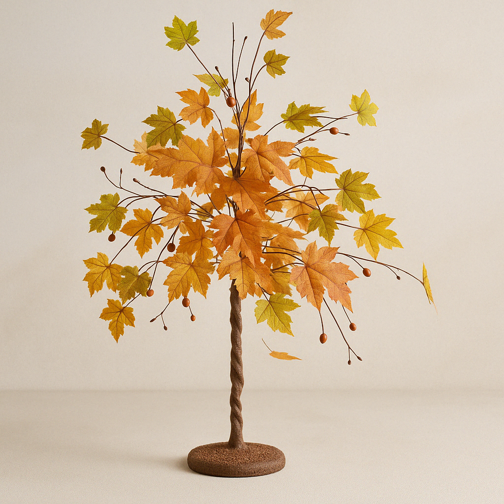 M'LEAF & BERRY Branch Tree 78 cm - Artificial Tree with Realistic Green Leaves and Berries - Perfect for Home Décor, Office, or Seasonal Decoration