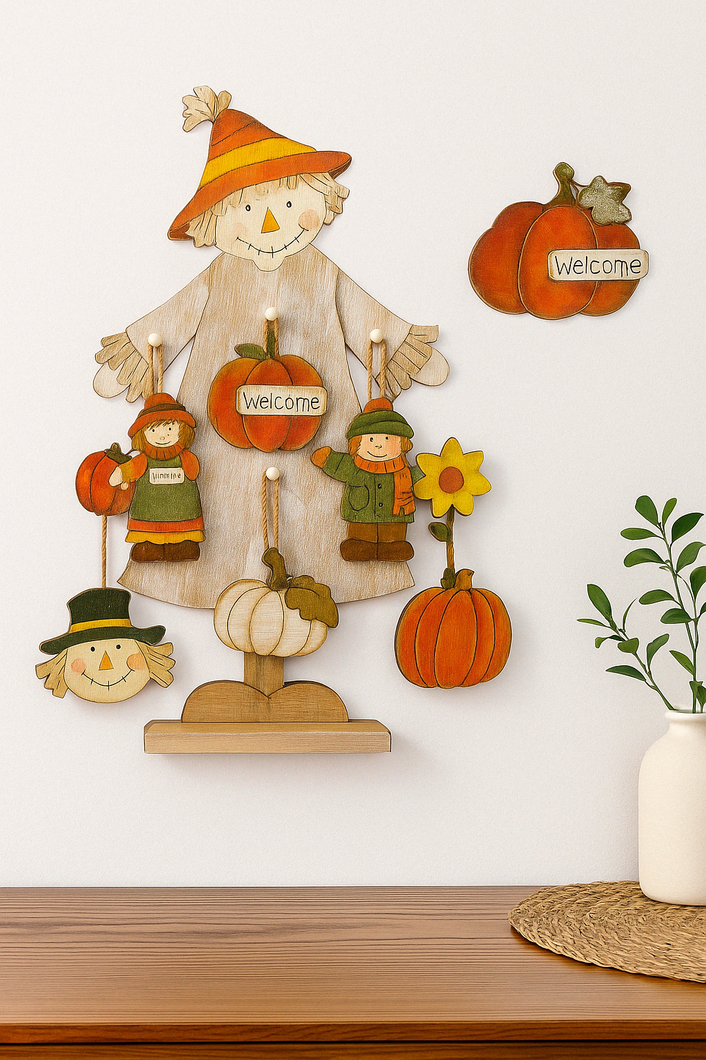 Scarecrow Tree Hanger - Festive Autumn Decoration for Trees, Garlands, and Seasonal Displays - Perfect for Fall and Thanksgiving Décor