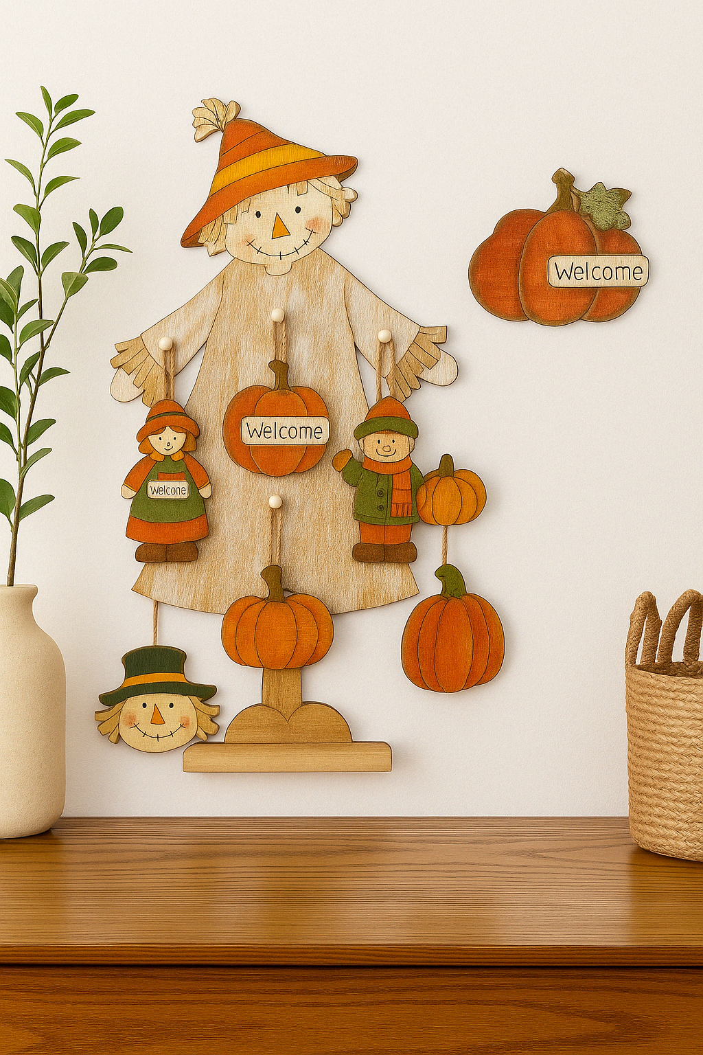 Scarecrow Tree Hanger - Festive Autumn Decoration for Trees, Garlands, and Seasonal Displays - Perfect for Fall and Thanksgiving Décor
