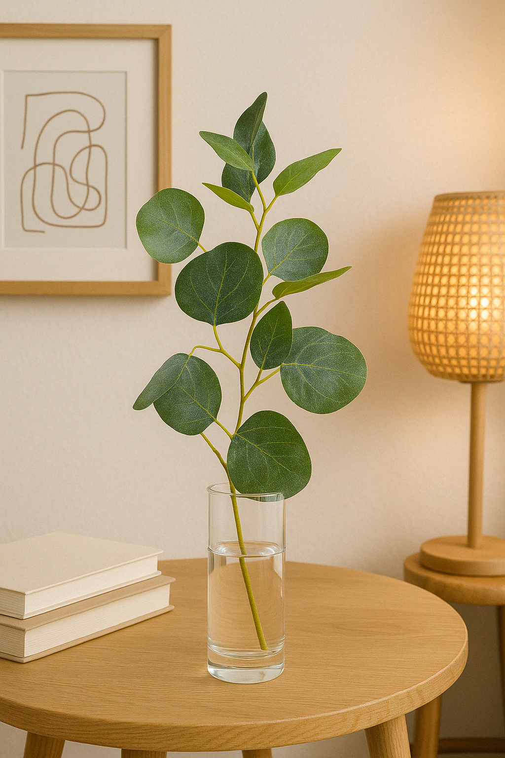 Eucalyptus Pick 34 cm - Realistic Artificial Eucalyptus Stem with Lush Green Leaves and Natural Detailing - Perfect for Floral Arrangements, Wreaths, Bouquets, Centerpieces, and Home Décor - Long-Lasting and Low Maintenance