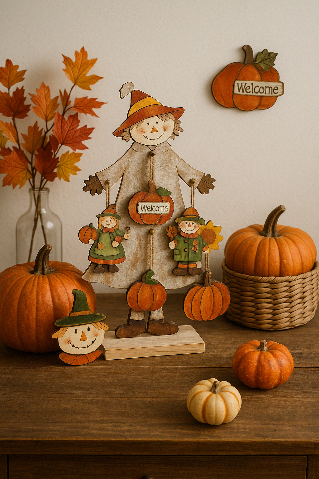 Scarecrow Tree Hanger - Festive Autumn Decoration for Trees, Garlands, and Seasonal Displays - Perfect for Fall and Thanksgiving Décor