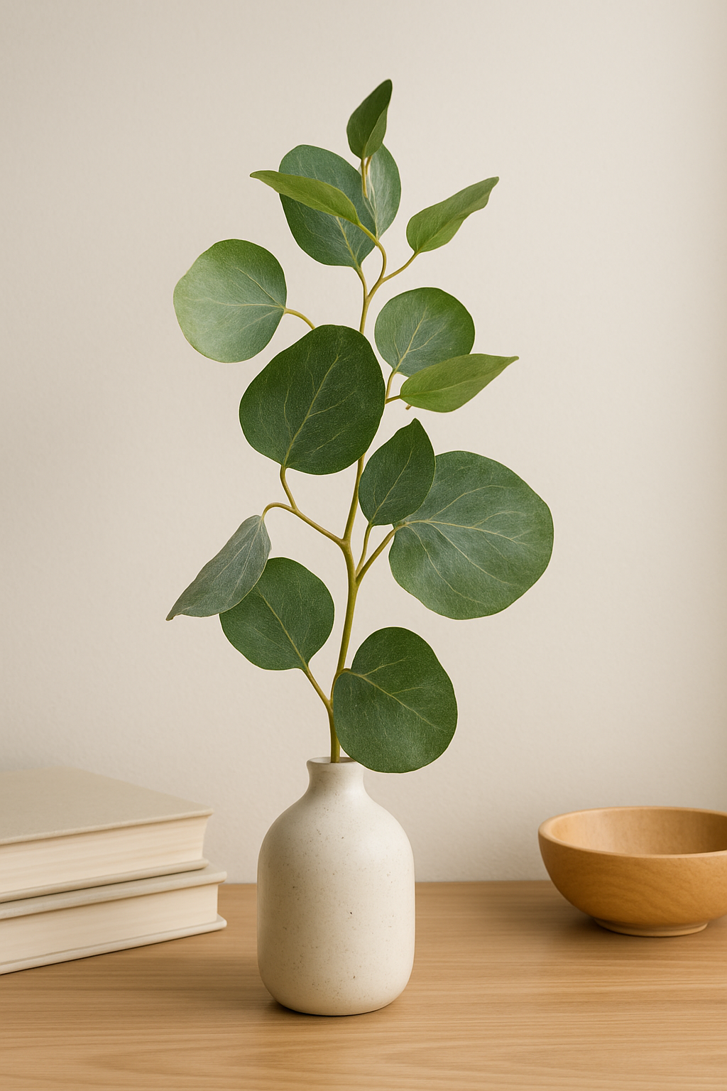 Eucalyptus Pick 34 cm - Realistic Artificial Eucalyptus Stem with Lush Green Leaves and Natural Detailing - Perfect for Floral Arrangements, Wreaths, Bouquets, Centerpieces, and Home Décor - Long-Lasting and Low Maintenance