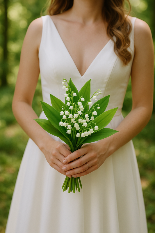 Artificial Bellflower Lily, 75 cm (29.5 Inches) Tall, Realistic Silk Flowers with Flexible Stems, Lifelike Floral Decoration for Home, Wedding, Office & Event Arrangements