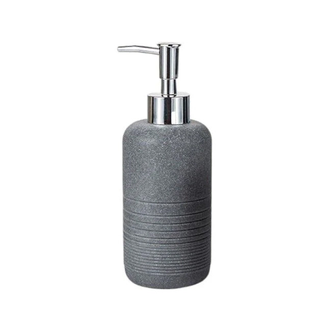Earthly Elegance sandstone resin liquid soap dispenser beige