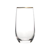 Egg-shaped cup #3 with gold rim Sparkling elegance Wholesale crystal stemless water juice glass