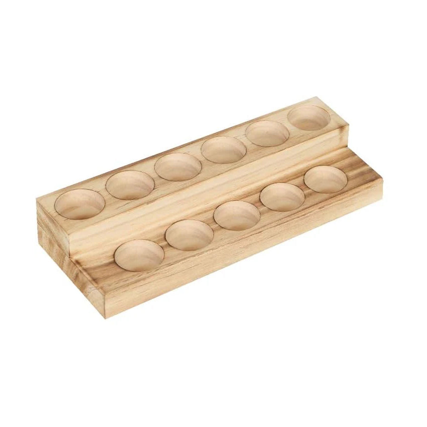 Essential Oils Storage Rack - 2-Tier Wooden Display Holder - Ideal for Organizing Essential Oils and Nail Polish Bottles - Elegant and Functional Design for Easy Access and Storage