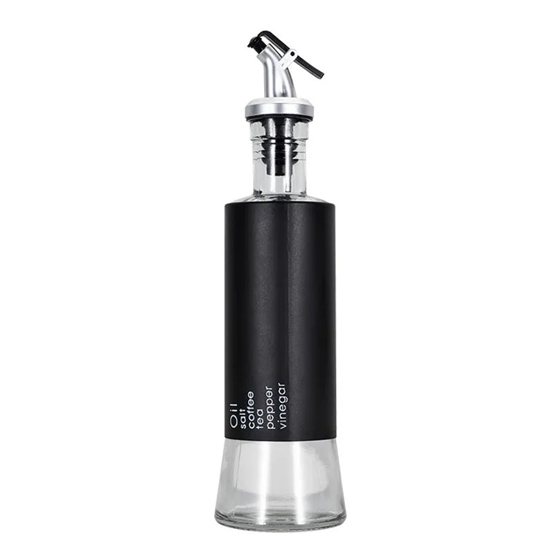 Food Grade Kitchen Olive Oil Sprayer Refillable Dispenser Glass Bottle for cooking Black 350ml