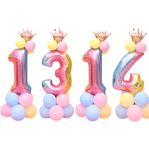 Rainbow Foil Balloon Set - Colorful Party Balloons for Birthdays, Baby Showers, and Celebrations - Durable, Helium-Compatible, and Easy to Inflate - Perfect for Festive Decor and Kids' Parties