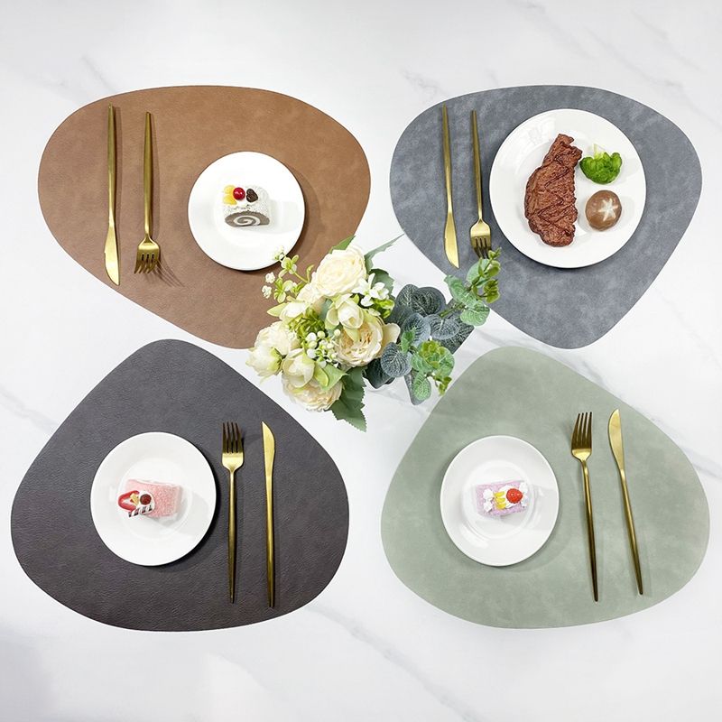 Nordic Style Table Decoration - Irregular Triangle Coaster for Cups - Leather Dining Placemats for Stylish, Minimalist Home Decor - Perfect for Dining Tables, Tea Sets, and Everyday Use