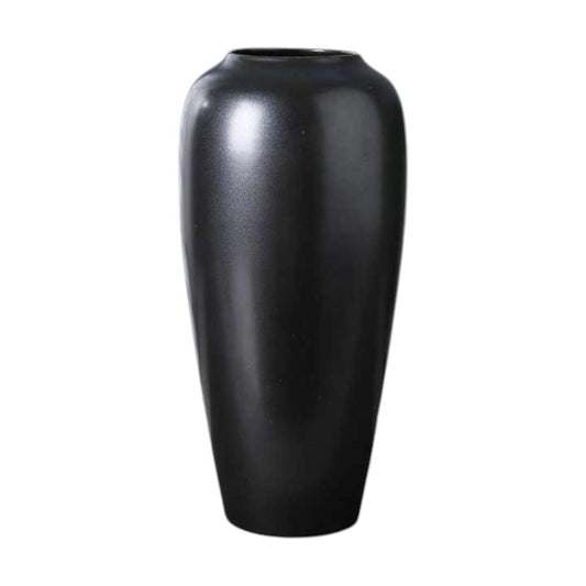 Black Tall Aesthetic Centerpiece Garden Circle Stoneware Grand Unique Ceramic Vase For Centerpiece Flowers