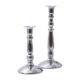 Silver-plated iron candlesticks – elegant tabletop candle holders with a vintage-inspired design, perfect for home décor, weddings, and special occasions, sturdy and durable construction, adds a sophisticated touch to any setting.
