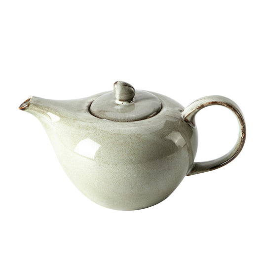 Japandi grey china Eco friendly dinnerware ceramic porcelain 600ml tea/coffee pot