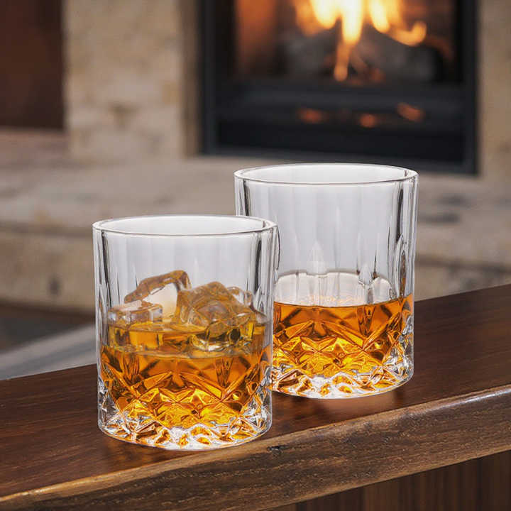 330ml whiskey glass – robust and stylish, perfect for serving whiskey, bourbon, or other spirits, designed to enhance flavor and aroma, ideal for home bars, entertaining guests, or casual sipping.