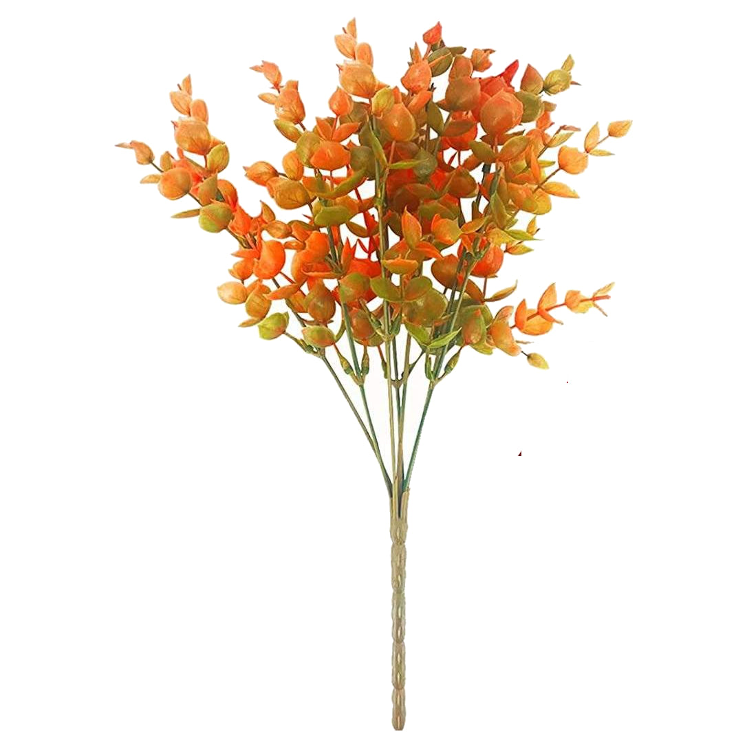 Artificial Eucalyptus Bouquet Plastic Greenery Shrubs Realistic Fake Eucalyptus Leaves for Home Décor Wedding Arrangements Centerpieces and Floral Displays Lifelike Faux Eucalyptus with Flexible Stems and Vibrant Greenery