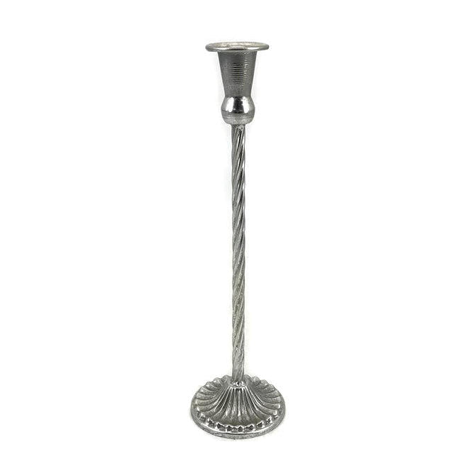 Metal candle holder vintage silver – elegant and antique-inspired design, perfect for home décor, weddings, and special occasions, durable and sturdy construction, adds a classic touch to any space, ideal for taper or pillar candles.