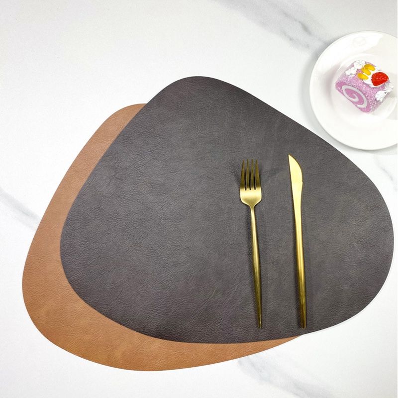Nordic Style Table Decoration - Irregular Triangle Coaster for Cups - Leather Dining Placemats for Stylish, Minimalist Home Decor - Perfect for Dining Tables, Tea Sets, and Everyday Use