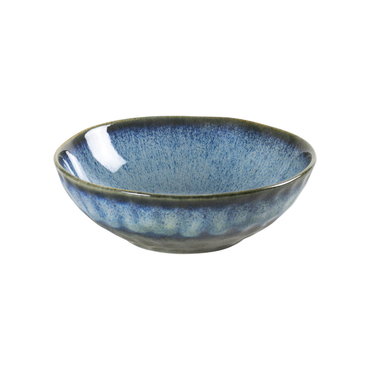 Waterdrop Blue Jeans Stoneware Crockery Set - 16-Piece Dinnerware Set - Stylish and Durable for Dining, Serving, and Entertaining with a Trendy and Casual Aesthetic