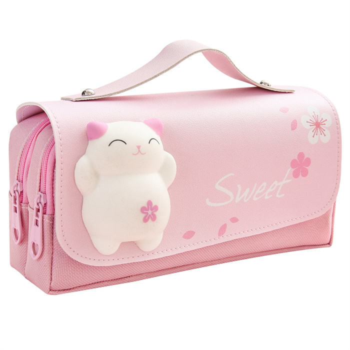 Cute Kawaii Cat Pen Bag Squish Pen Pouch Pencil Case