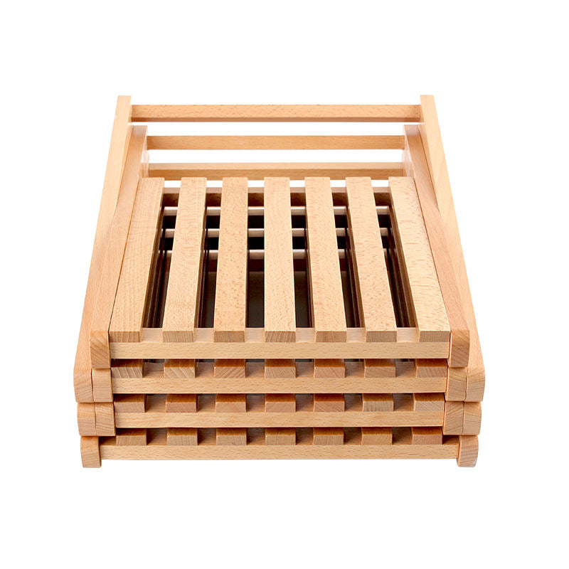 Solid Wood Folding Storage Rack - Multi-Layer Organizer for Kitchen, Bedroom, Shoes, and Flowers - Space-Saving, Durable, and Stylish - Perfect for Home Organization and Decorative Display