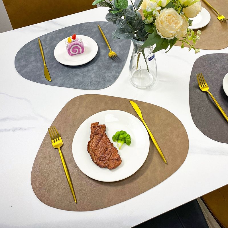 Nordic Style Table Decoration - Irregular Triangle Coaster for Cups - Leather Dining Placemats for Stylish, Minimalist Home Decor - Perfect for Dining Tables, Tea Sets, and Everyday Use