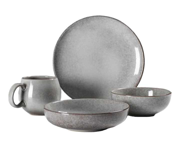 Simply Grey Breakfast Plate 20.5cm - Elegant and Minimalist Ceramic Plate - Perfect for Serving Breakfast, Snacks, or Small Meals - Adds a Subtle and Sophisticated Touch to Your Tableware Collection