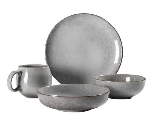 Simply Grey Dinner Plate 28.5cm - Elegant and Minimalist Ceramic Plate - Ideal for Serving Main Courses or Large Meals - Subtle Grey Design Adds a Sophisticated and Modern Touch to Your Dining Table