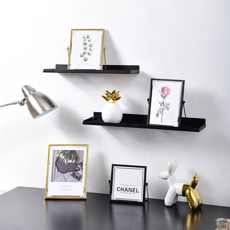Nordic Gold Metal Picture Frame - DIY Wall Photo Cube Frame for A4 Posters, Family Photos, and Baby Pictures - Elegant Black and Gold Decorative Frame for Home or Office Decor